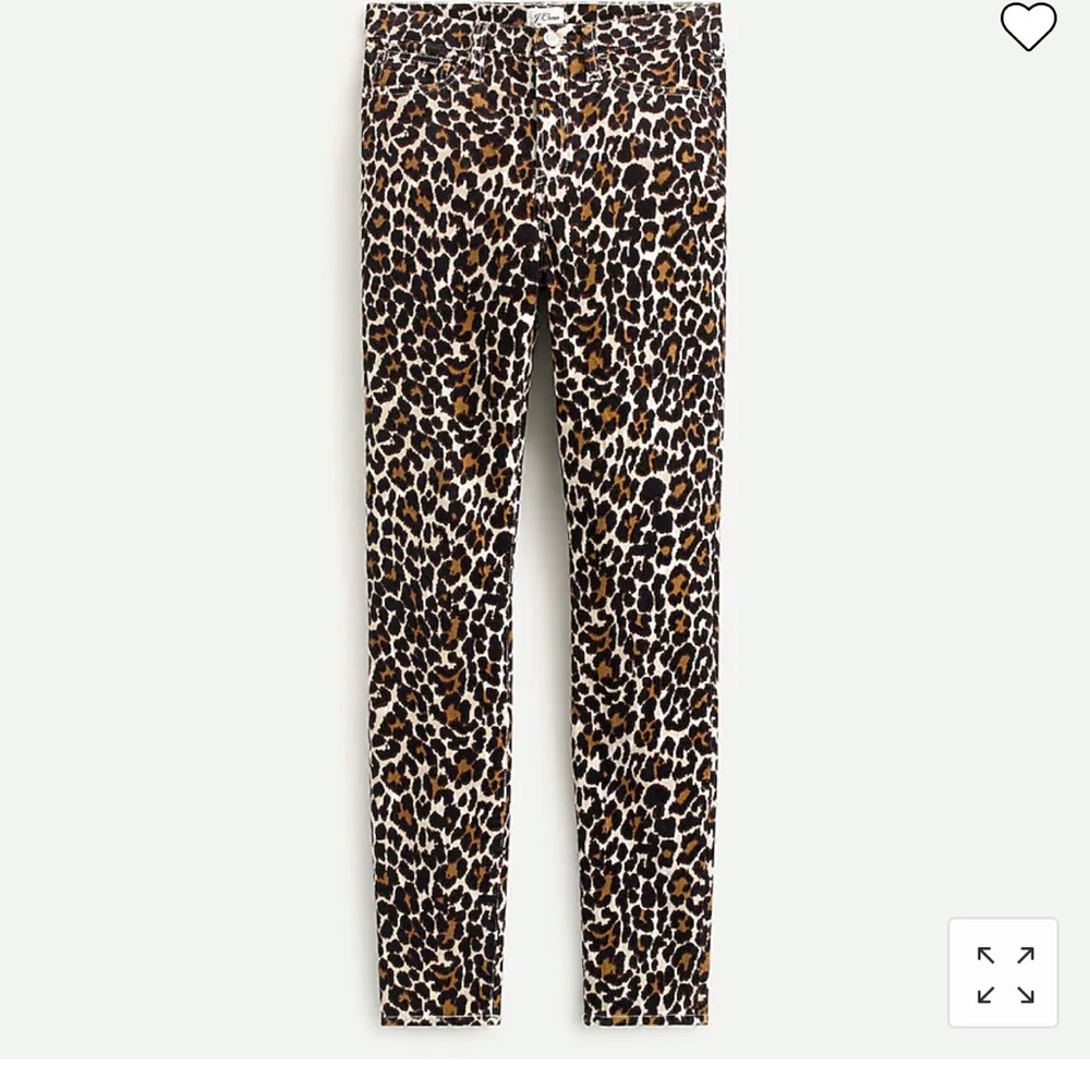 J crew high rise animal print corduroy